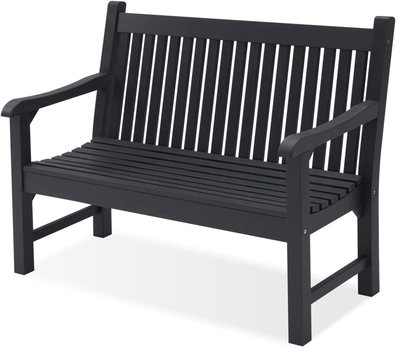 Psilvam Garden Bench, 2-Person Poly Lumber Patio Bench, All-Weather Outdoor Bench That Never Rot