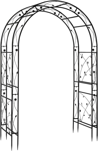 VINGLI Garden Arbor, Arch for Wedding Ceremony Party, Christmas Garden Decor Steel Garden Trellis
