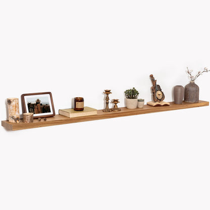 72" Floating Shelves for Wall, Rustic Elm Wood Floating Shelf for Home Decor, Wall-Mounted Display