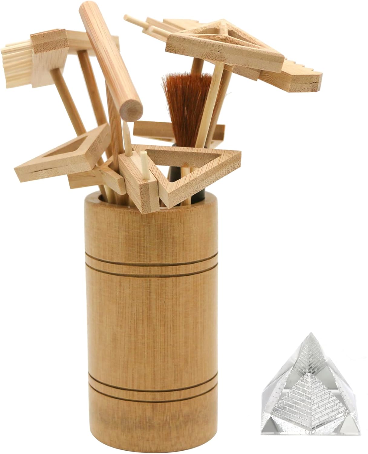 Zen Garden Rake Tool Kit - Miniature Tabletop Japanese Rock Sand Zen Garden Accessories Mini Bamboo