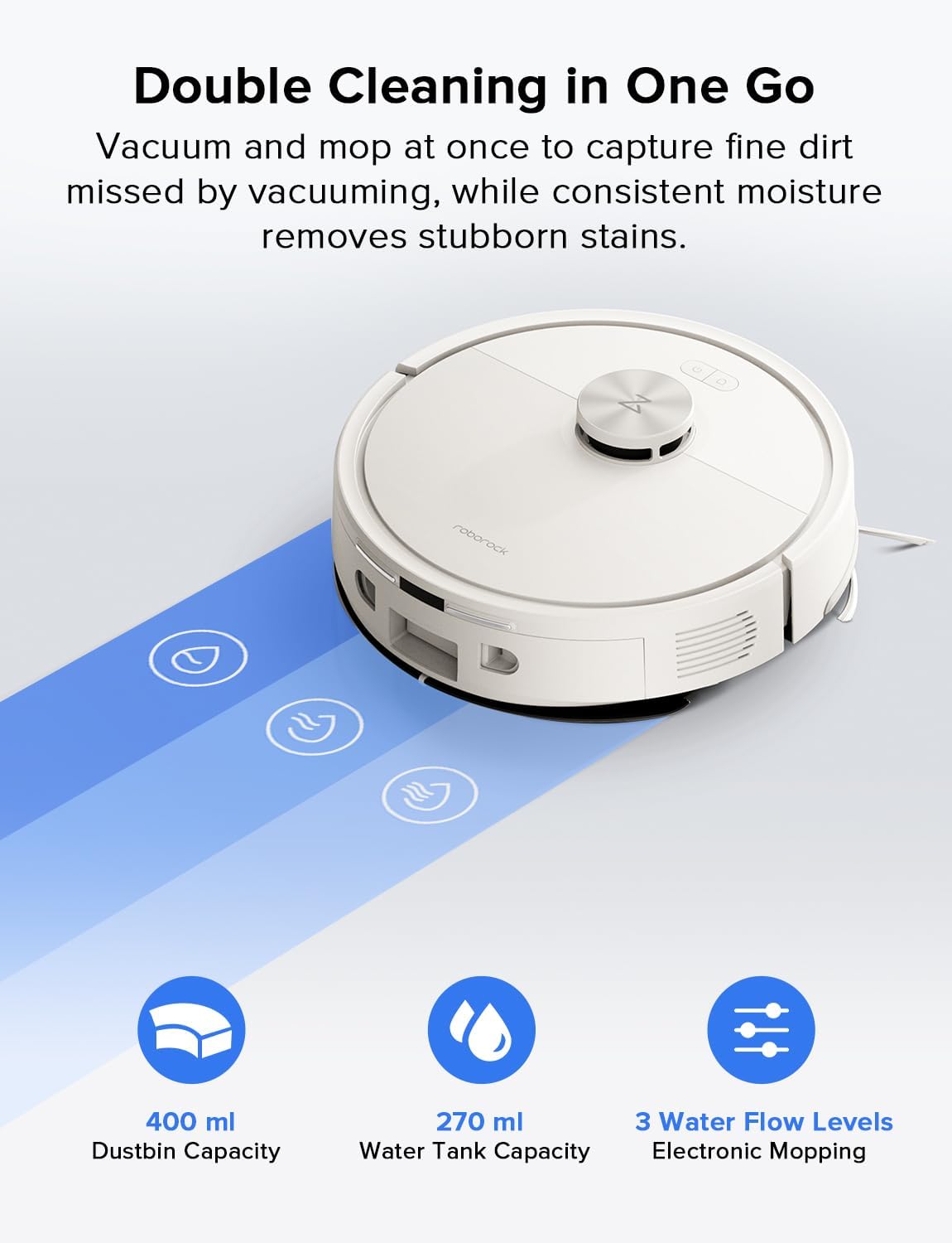 roborock Q7 L5 Robot Vacuum and Mop Combo, 8,000Pa Suction, Upgraded from Q5 Pro, Dual Anti-Tangle