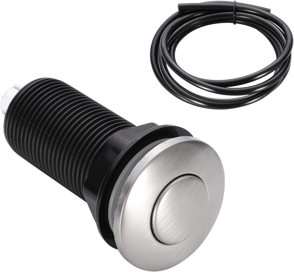 RQYEKDO Garbage Disposal Air Switch Kitchen Sink Top Long Stainless Steel Brushed Nickel Long 2.5"