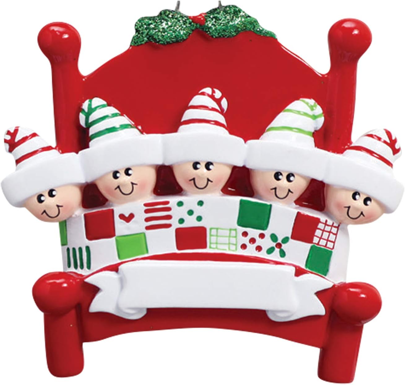 Bedtime Family of 5 Ornament 2025 Personalized Family Christmas Ornaments 2025 | Tucked in Together