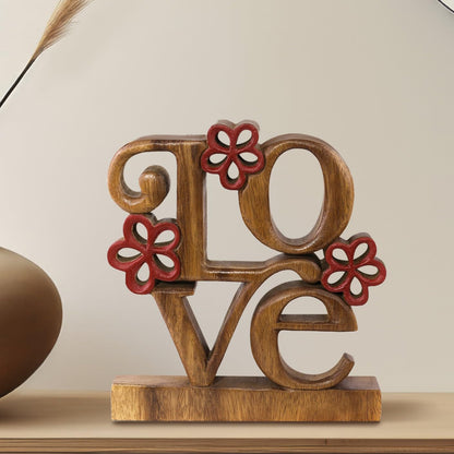 Decozen Gifts for Mom - Wooden Love Letters Sculpture - Mother's Day Birthday Gifts, Home, Office