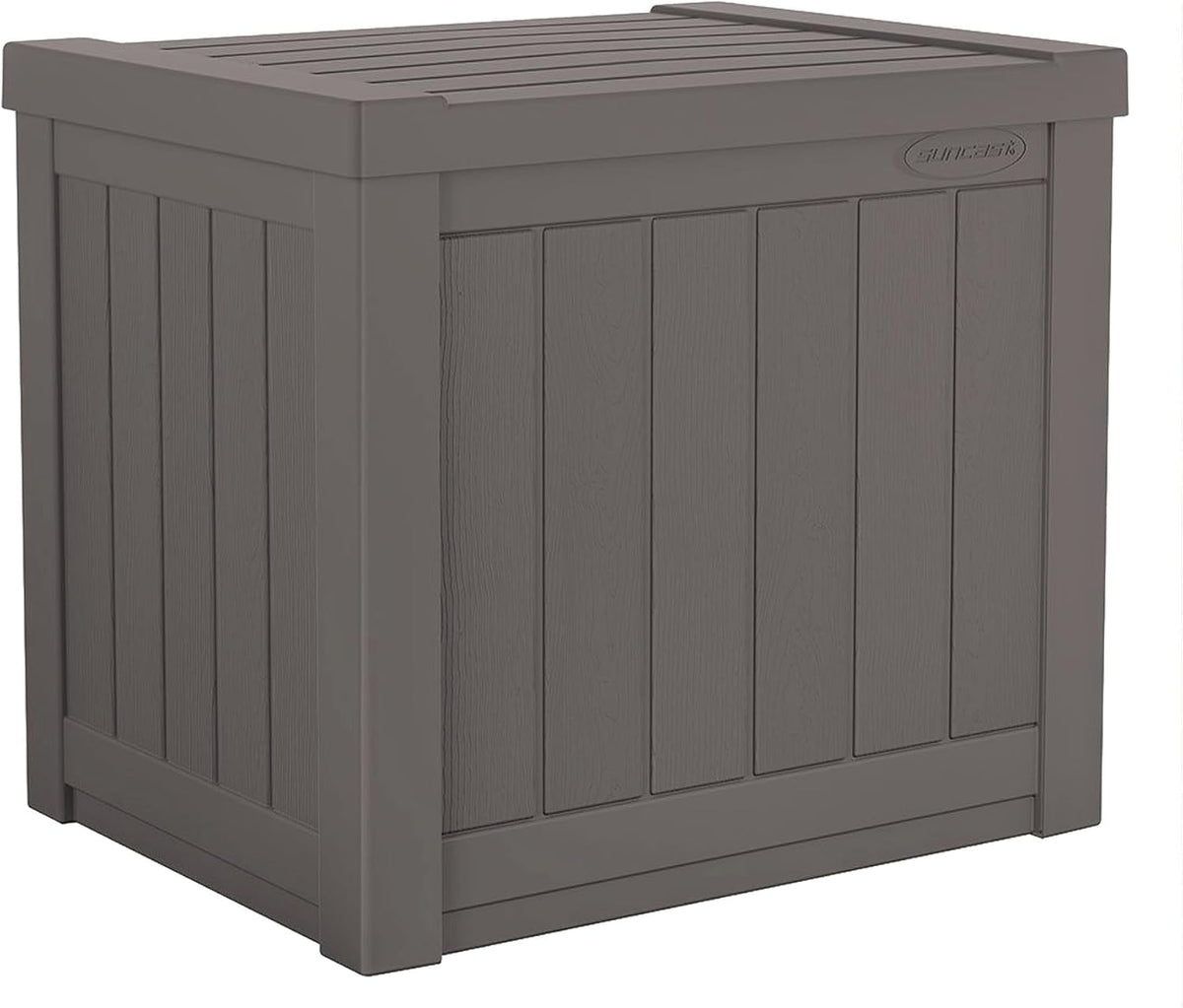Suncast 22-Gallon Small Deck Box - Lightweight Resin Indoor/Outdoor Storage Container and Seat for