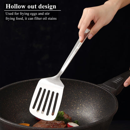 Homquen Stainless Steel Kitchen Utensils Set 4pcs, Cooking Utensils Set, Kitchen Tools Spatulas