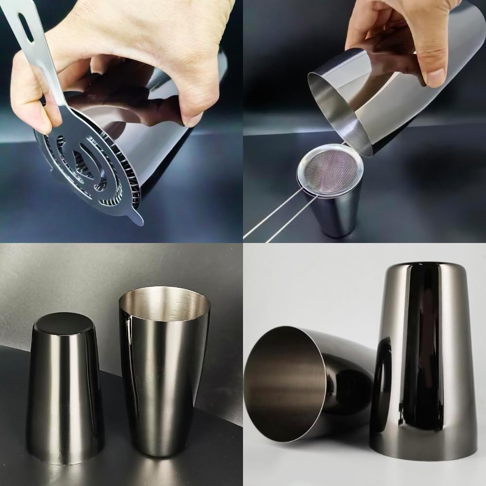 22-Piece Cocktail Shaker Set, 25/20oz Bartender Kit, Bartending Stainless Steel Bar Tools Sets for