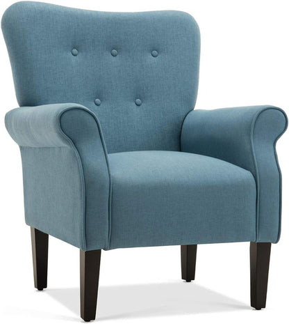 BELLEZE Modern Accent Chair, High Back Armchair, Upholstered Wingback Side Chair, Padded Single