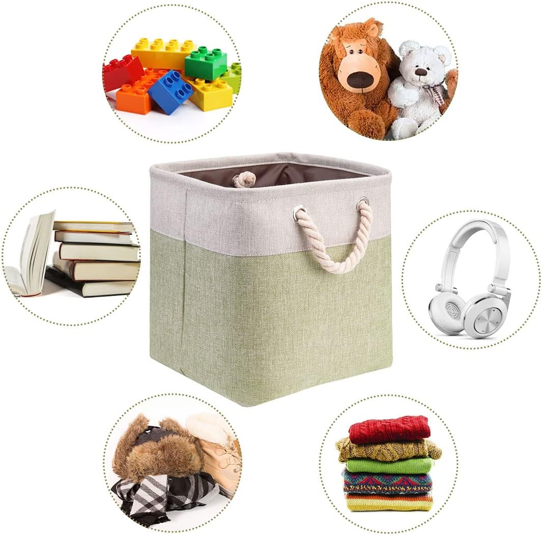 i BKGOO 3Pack Large Foldable Storage Bins，Collapsible Sturdy Cationic Fabric Organizing Storage