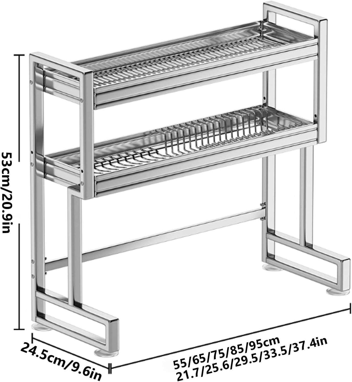 Kitchen Sink Rack Sink Above The Dish Drain Dish Washing Rack Stainless Steel Multifunctional Dish
