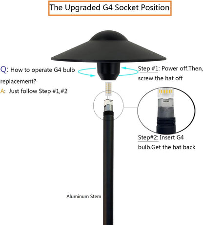 Arrownine Cast Aluminum Low Voltage Landscape Path Area Spread Lighting Pathway Lights Included