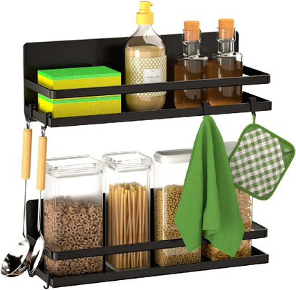 Magnetic Spice Rack Refrigerator Magnetic Shelf Fridge Organizer Space Saver Container for