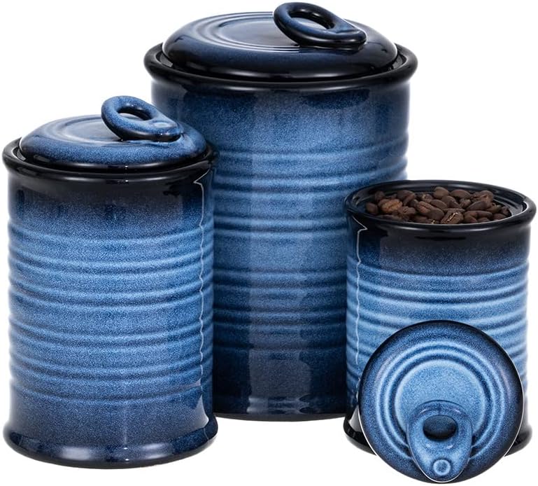 Nihow Food Storage Jar Sets: Ceramic Container with Air Tight Lid for