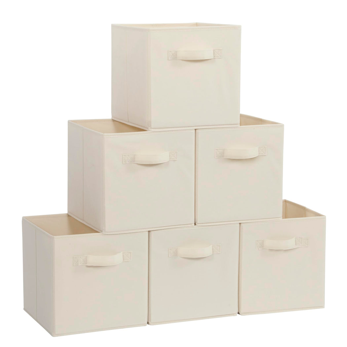 STORAGEIDEAS Storage Cubes, 11 Inch Cube Storage Bins, Set of 6, Fabric Foldable Storage Bins With