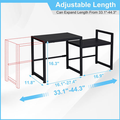 44.3 Inches Expandable Metal Storage Shelves,150LBS Heavy Duty Shelving Units and Storage For