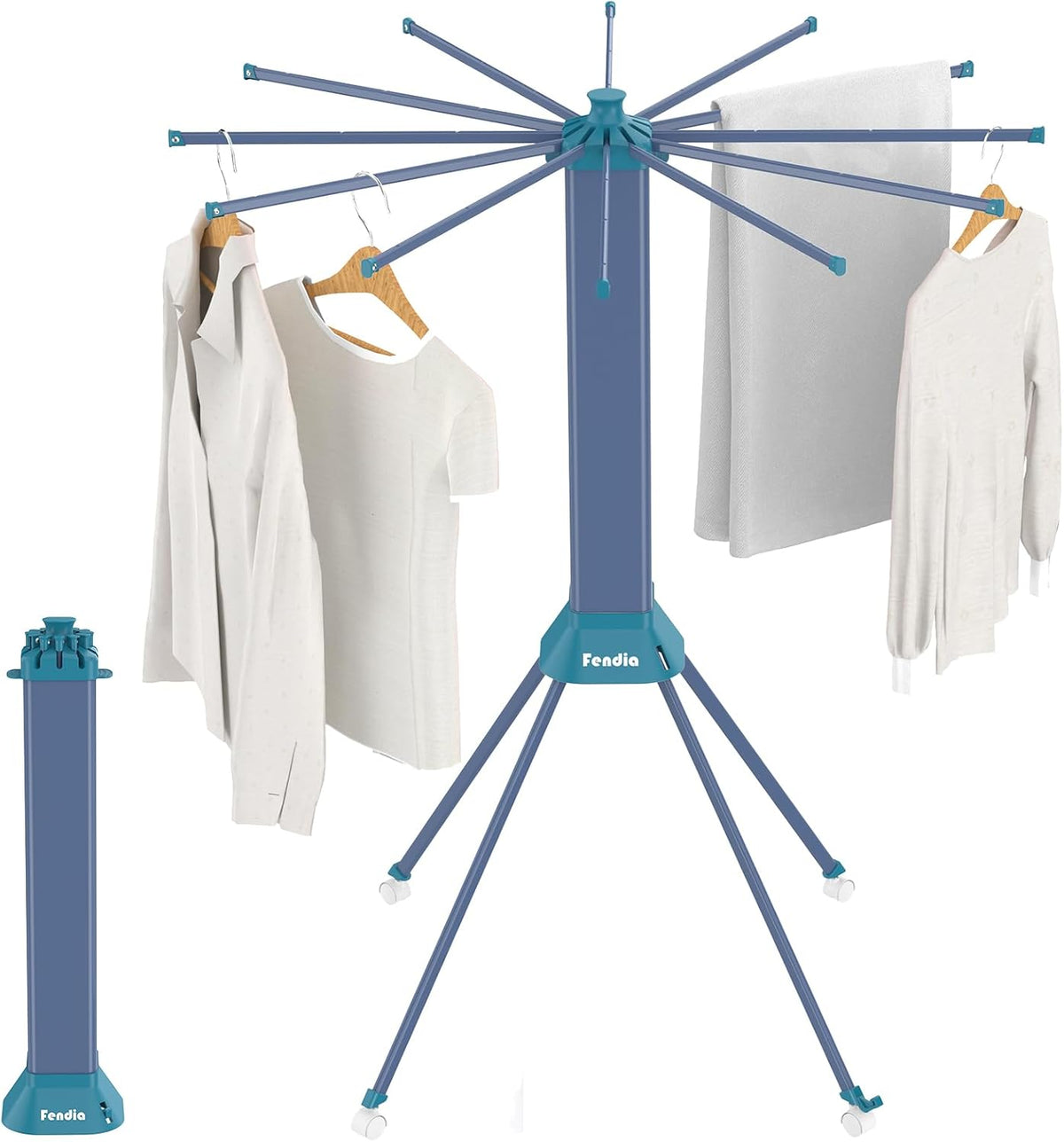 Clothes Drying Rack Foldable & Collapsible Drying Racks with 4-Leg Octopus Design, Large Capacity