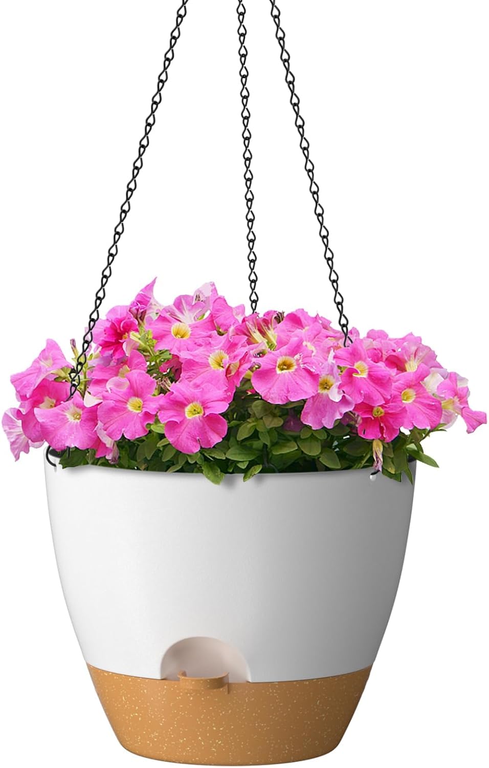 ZMTECH 12 Inch Hanging Planters for Indoor Outdoor Plants, 1 Pack Self Watering Hanging Plant Pots