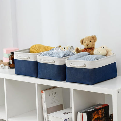 TheWarmHome Storage Bins for Shelves - 1 Pack 13.8x9.7x6.7 inch Collapsible Storage Basket for
