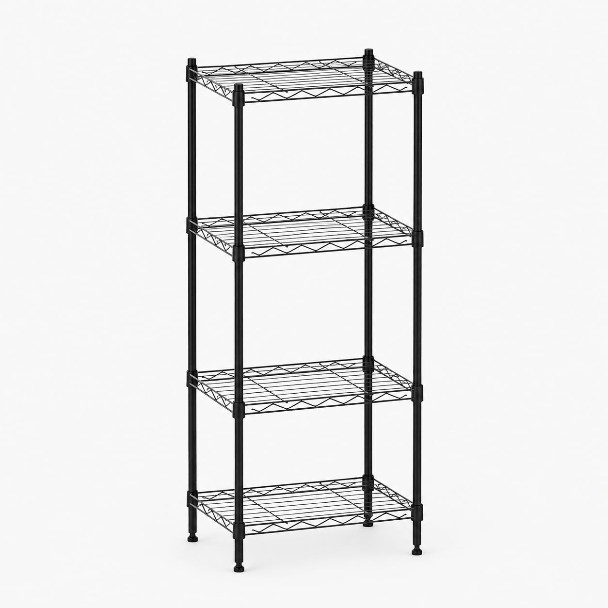 Orchidleaf 4 Tier Storage Shelves, Metal Wire Shelving Unit, Heavy Duty Adjustable Shelf Rack for