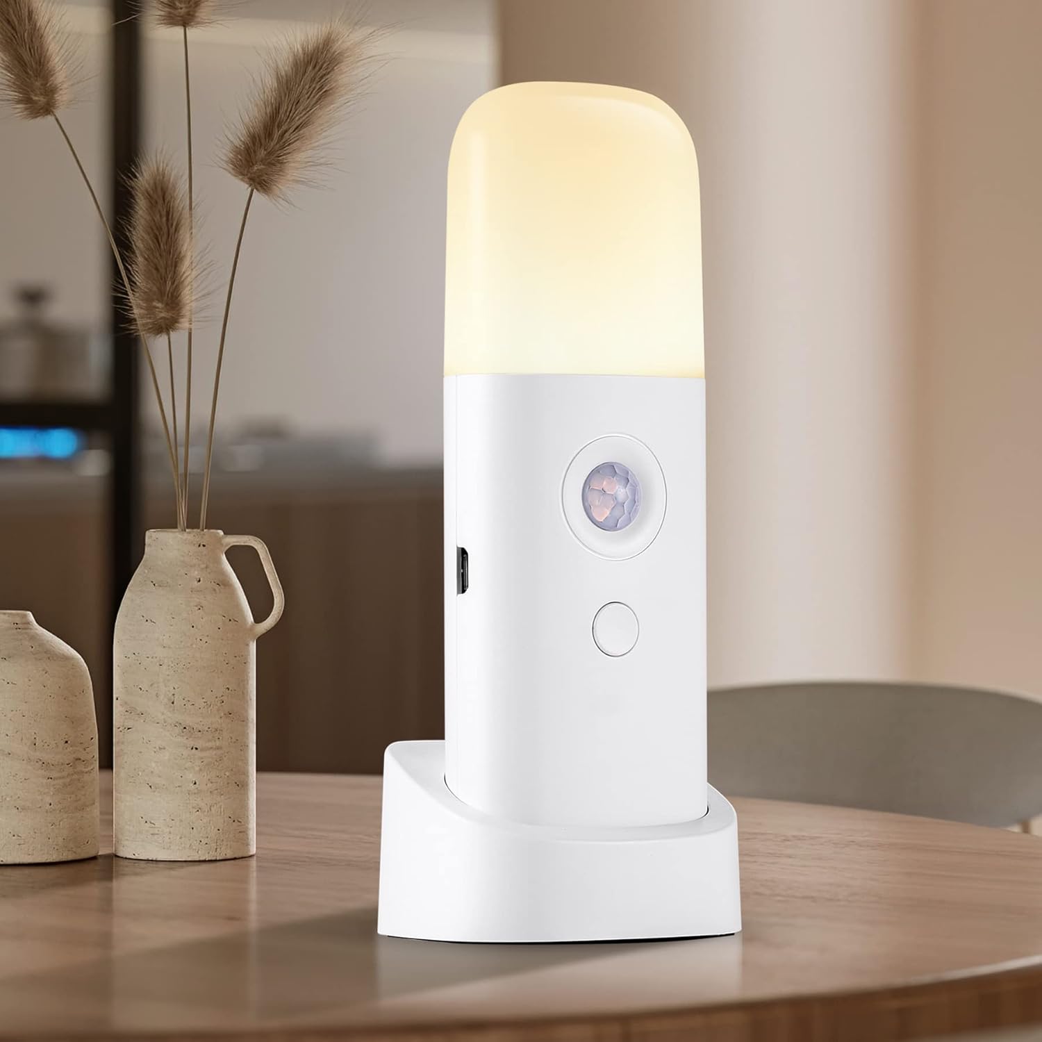 Rechargeable Motion Sensor Night Light, Battery Operated nightlights, Dimmable Motion Sensor Light