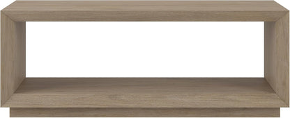 Henn&Hart 48" Rectangular Coffee Table with Open Storage Shelf for Living Room, Family Room, or