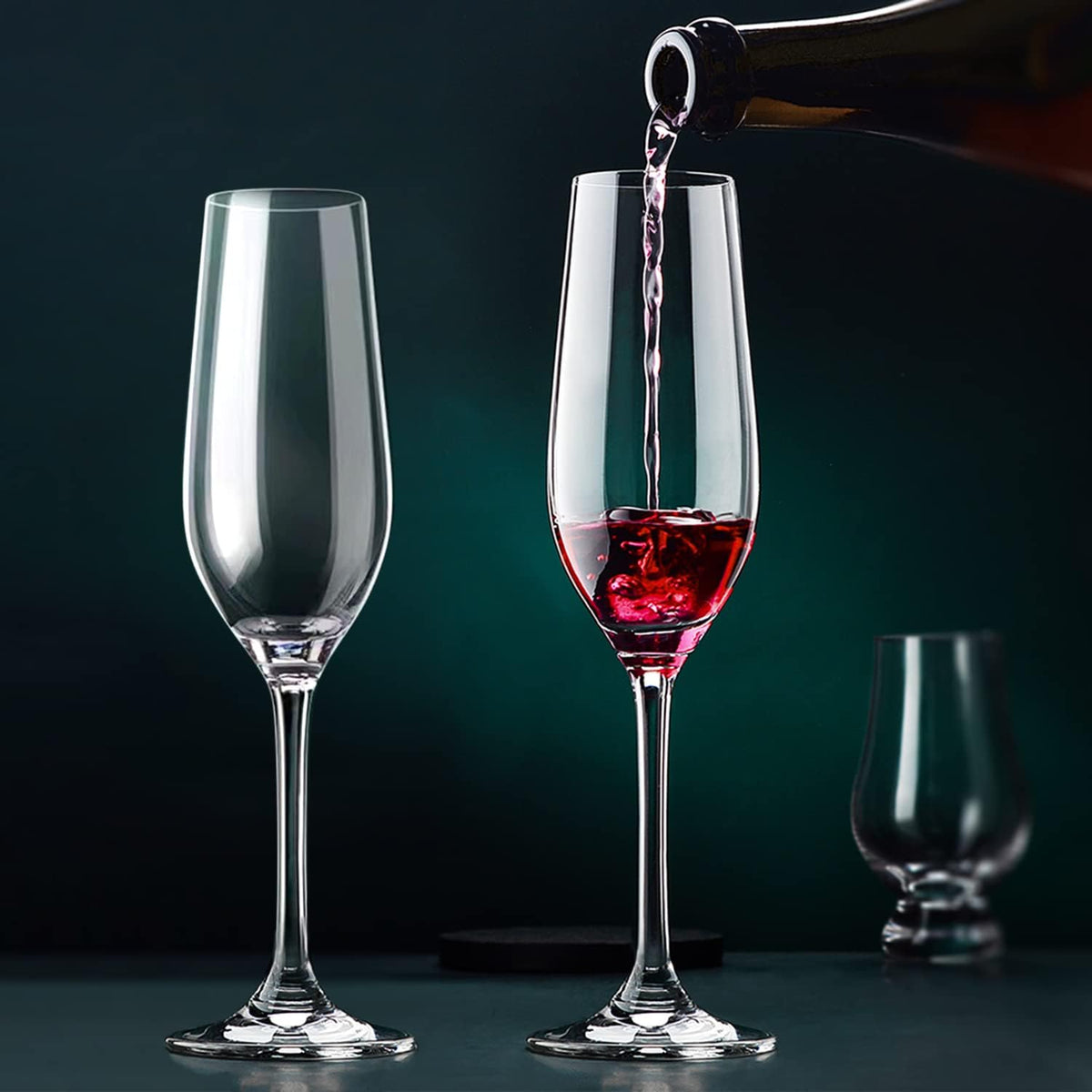 6 oz Champagne Flutes Glass, Wine Flutes Set of 12, for Champagne, Wine, High-End Banquets