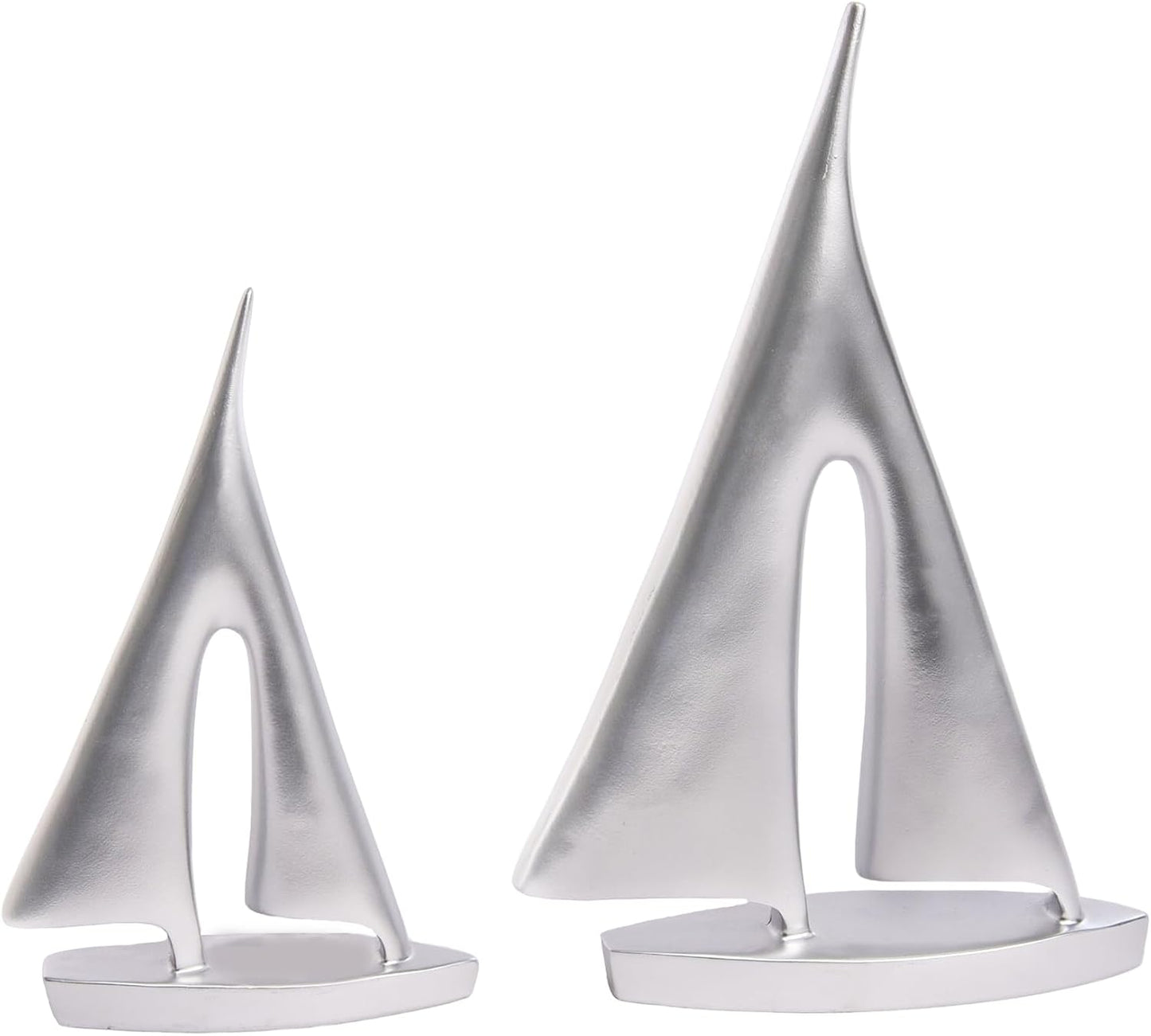Modern Sculptures Home Decor, Silver Sailboat Decor Ornament, Boat Decorations Statue Decor, Art