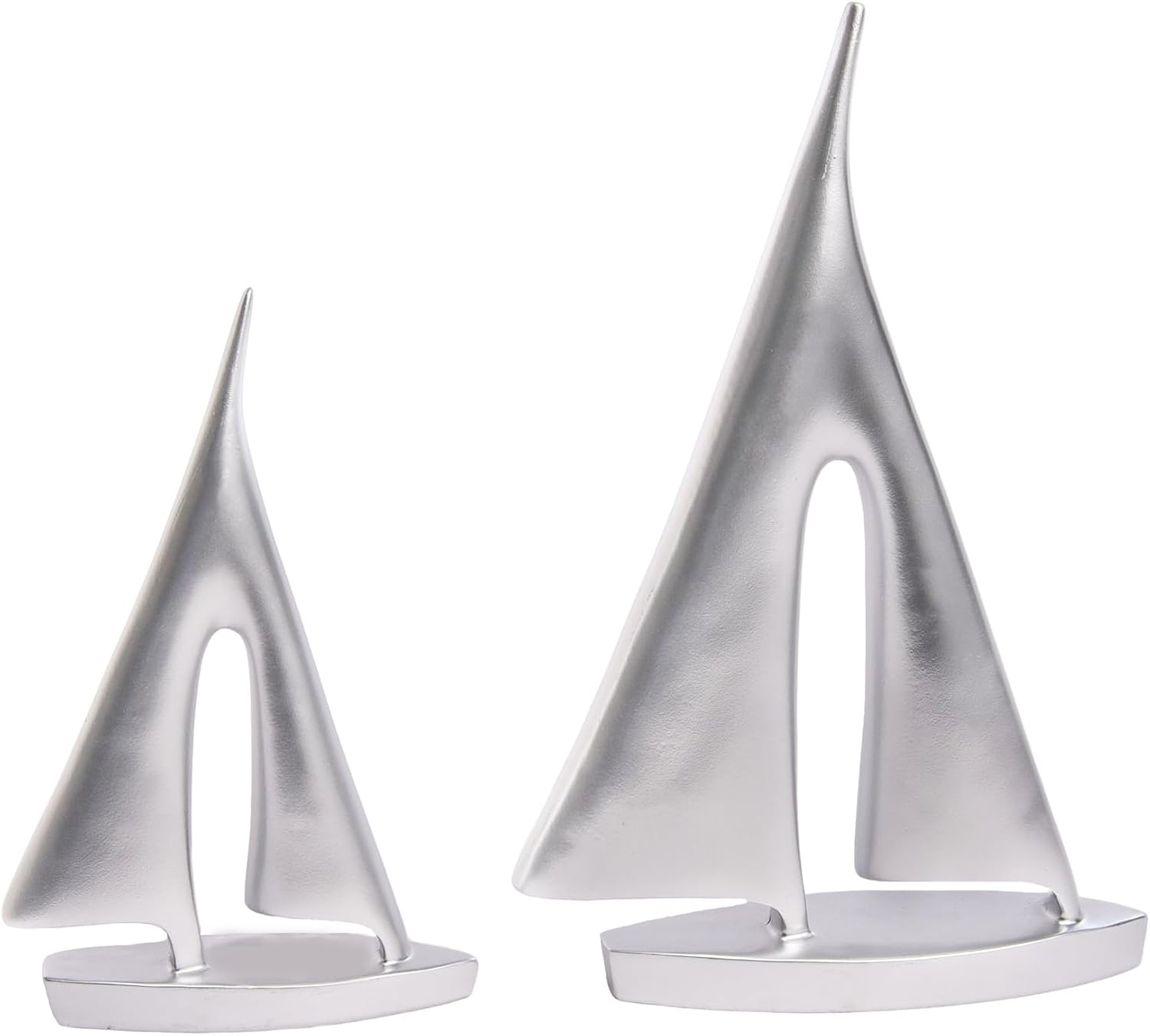 Modern Sculptures Home Decor, Silver Sailboat Decor Ornament, Boat Decorations Statue Decor, Art