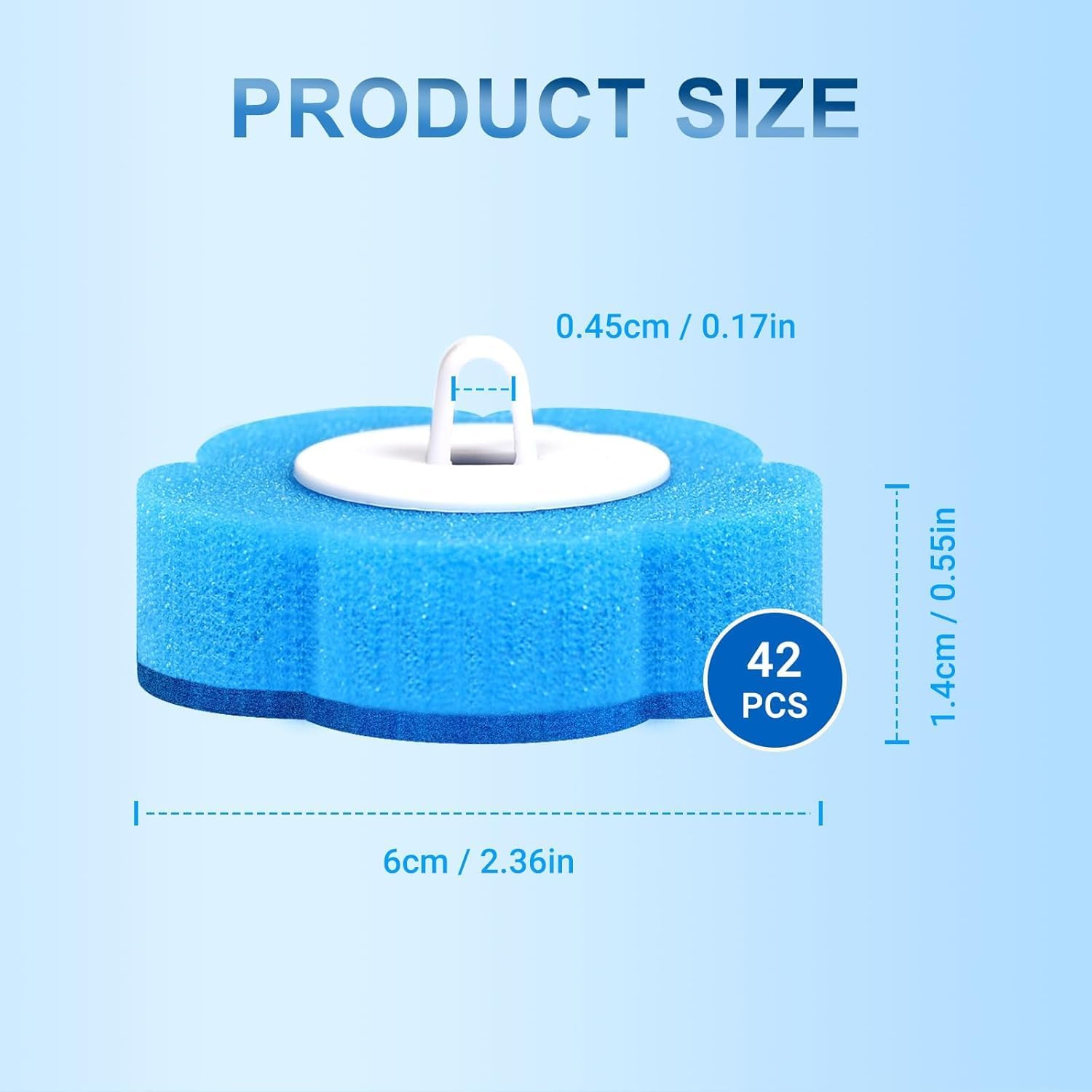 42 PCS Disposable Toilet Bowl Brush Refills, Disposable Toilet Brush Heads, Toilet Wand Disposable