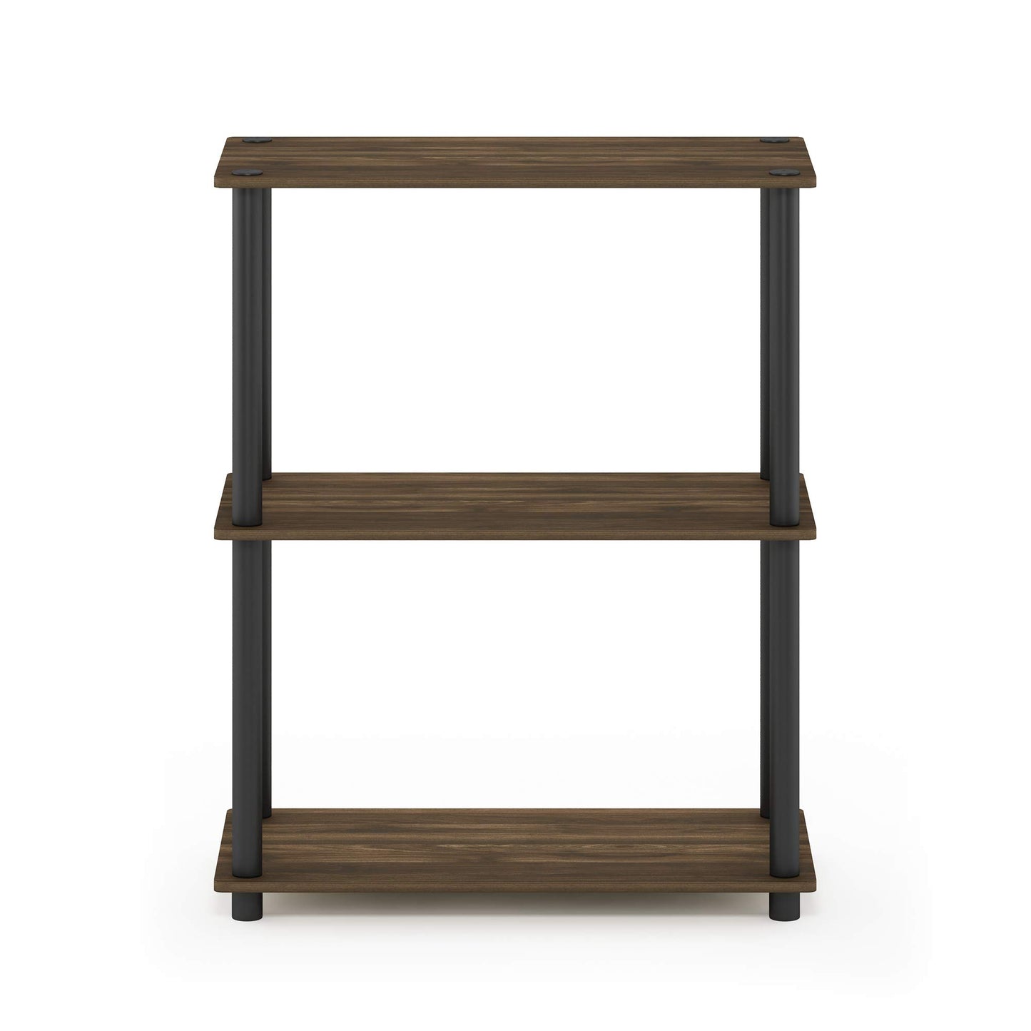 Furinno TURN-N-TUBE Storage Shelves, 3-Tier Book Shelf, Corner Shelf, Toolless Open Shelves, for