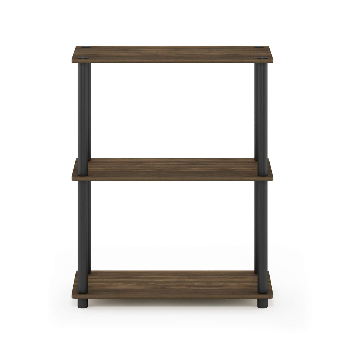Furinno Turn-N-Tube Storage Shelves, 3-Tier Book Shelf, Corner Shelf, Toolless Open Shelves, for
