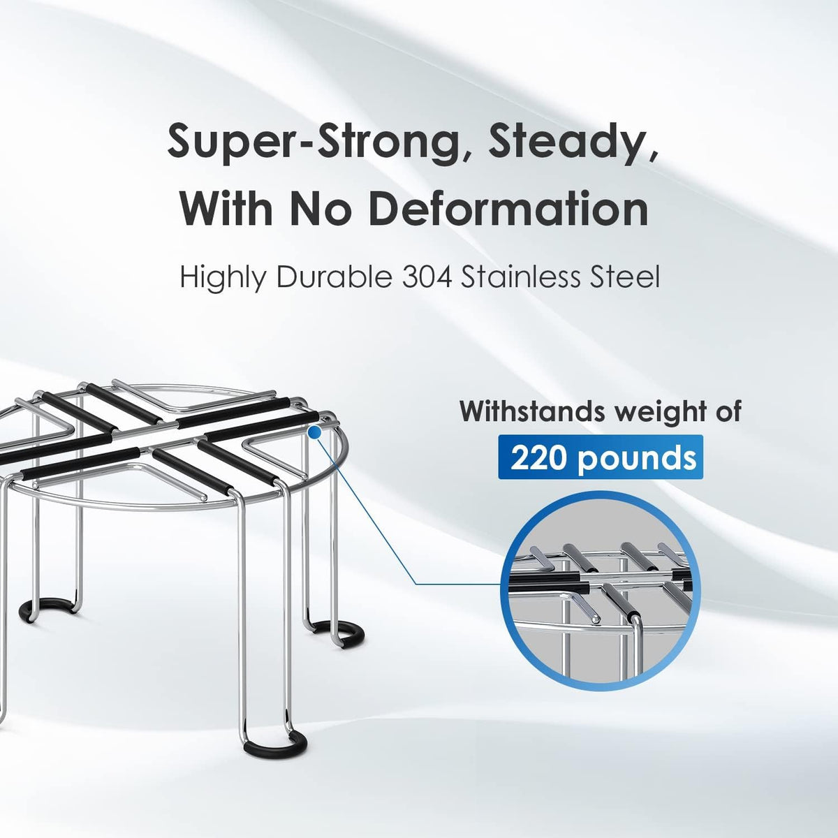 Waterdrop Water Filter Stainless Steel Stand, with Rubberized Non-Skid Feet, Replacement for