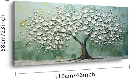LASMOND Turquoise Tree of Life Wall Art for Living Room Canvas Prints Artwork Modern Abstract