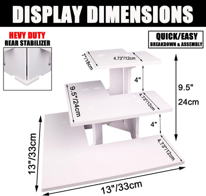 WANLIAN 3-Tier Corner Retail Table Display Stand, Portable Display Rack Shelves for Vendors, Craft