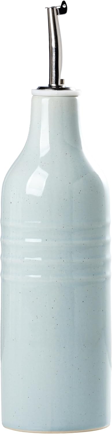 famiware Jupiter 16oz Ceramic Olive Oil Dispenser Bottle, 1 Piece Oil Dispenser for Kitchen with