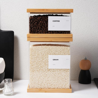 Bamboo Food Dispenser | Kitchen Organizers and Storage | Airtight Pantry Organizers and Storage
