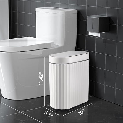 ELPHECO Bathroom Trash Can with Lid 2 Gallon Small Sensor Garbage Can, 9 Liter Slim Smart Trash