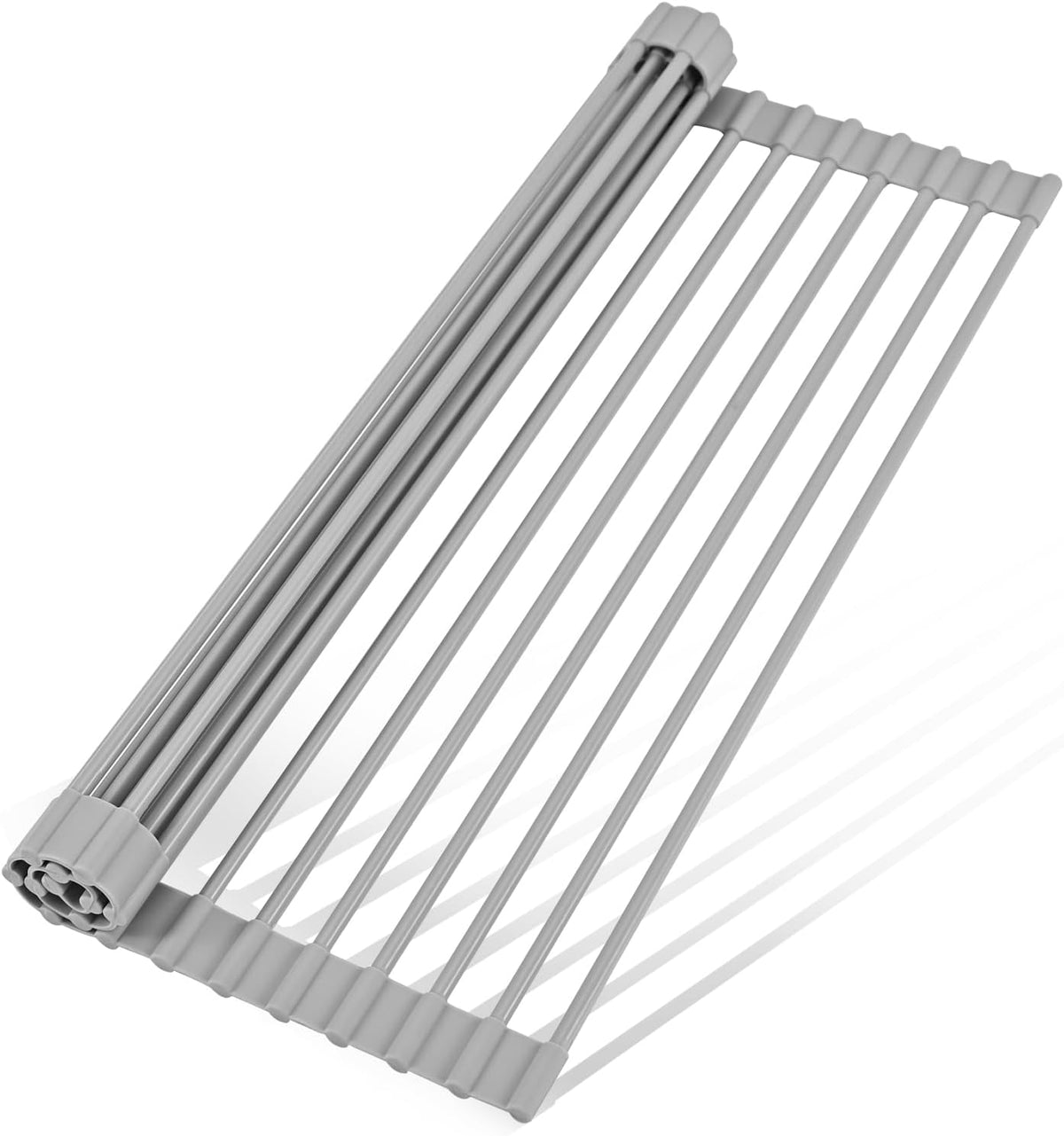 LEMIKKLE Roll Up Dish Drying Rack 17" x 13", Over The Sink Dish Drainer Rack, Foldable Sink Drying