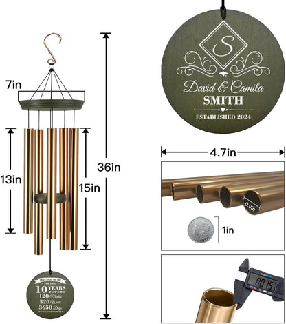 ASTARIN Personalized Wind Chimes for Anniversary, Customized Wedding, Anniversary Presents