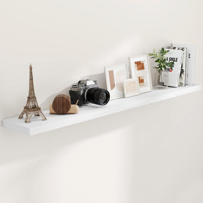 72 Inch Floating Shelves White, 72 x 9 Rustic Wooden Fireplace Mantel, 9 Inch Floating Shelf for