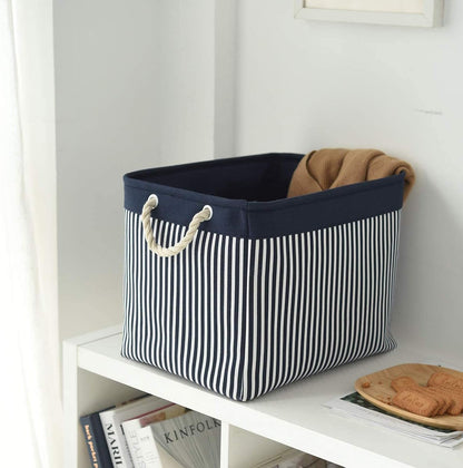TcaFmac Organization and Storage Basket for Shelves - Large 2 Pack 16x12x12 inch Fabric Storage
