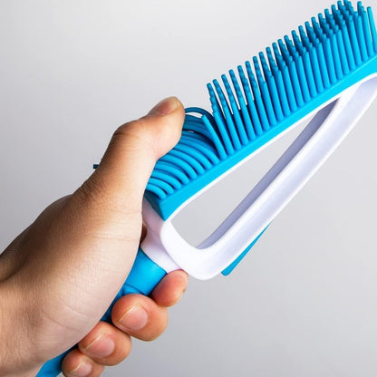 Pet Rubber Brush with Mini Dustpan,Dog Cat Hair Removal Brush with Squeegee,Portable Small Carpet