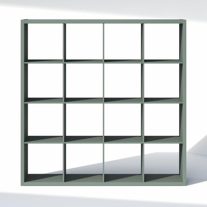 Furinno Cubic Extra Thick 16-Cube Closet Organizers and Storage, Sage Green
