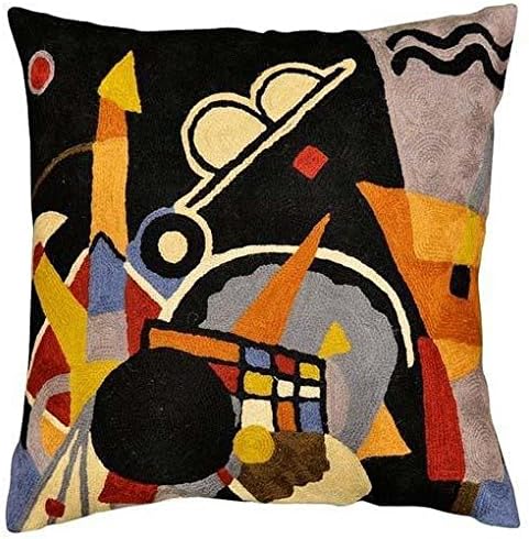 Kandinsky Grand Torre Kiev Pillow Cover Black Abstract Pillowcase Modern Couch Pillowsham Chair