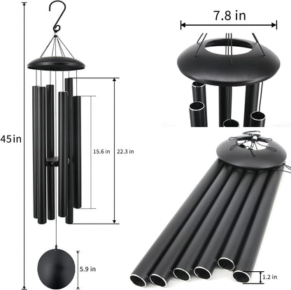 ASTARIN 45 in Memorial Wind Chimes Large with 6 Heavy Tubes, Large Deep Tone Wind Chimes Outdoor