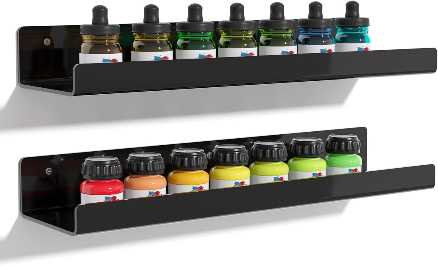 upsimples Acrylic Shelves for Wall Decor, 15" Display Shelf Perfume Organizer for Bathroom