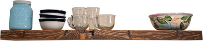 joelsantiques 48 Inch Wooden Floating Shelves for Wall - 48x9x2 in - Made of Natural Wood - Long
