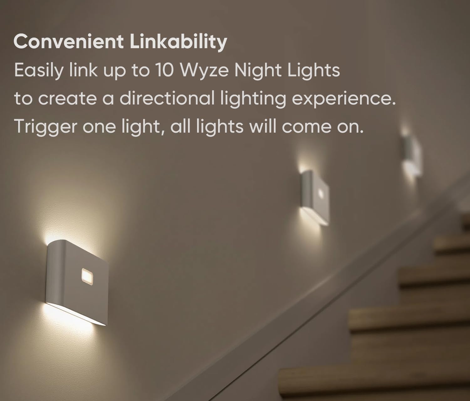 Rechargeable LED Night Lights with Motion & Dusk-to-Dawn Sensors - Soft White Stair Lights for