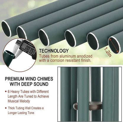 Wind Chimes Outdoor Large Deep Tone, 44 Inches Sympathy Wind Chimes Tuned Soothing Melody, Memorial