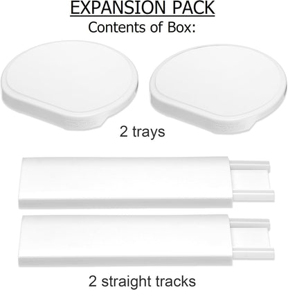 Expansion Pack - White - 2 Straight Tracks and 2 Trays. Does not Work Without the Lazy Susan